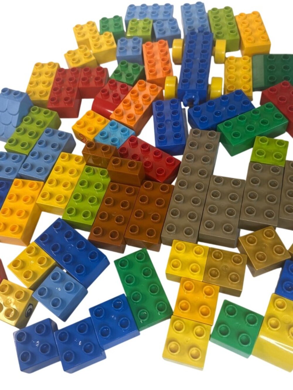 LEGO Duplo Bricks Blocks Large Lot Including Brown & Gold 2x2 4x2 Building Toys